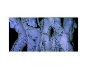 Blue Drawing Female Nude