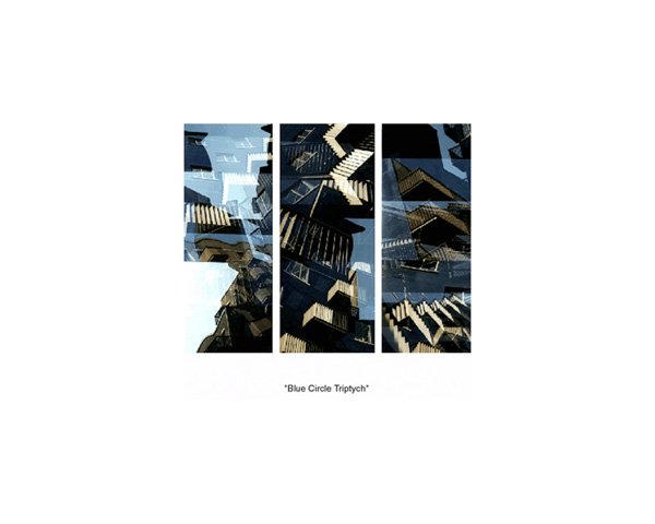 Blue Circle Triptych